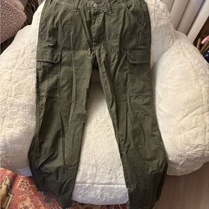 True Religion Women's Olive Cargo Pants